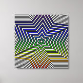 Arc en ciel Star bleu rouge jaune vert toile graph (Recto)