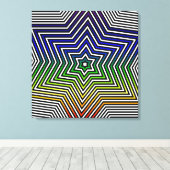 Arc en ciel Star bleu rouge jaune vert toile graph (Insitu (Plancher de Bois))