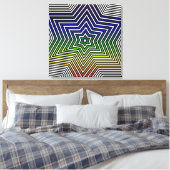 Arc en ciel Star bleu rouge jaune vert toile graph (Insitu(Chambre))