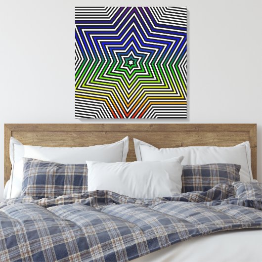 Arc en ciel Star bleu rouge jaune vert toile graph (Insitu(Chambre))