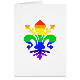 Arc-en-ciel stylisé Fleur de Lis