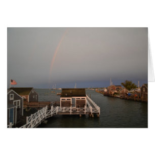 Arc en ciel sur la carte de port Nantucket