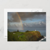 Arc en ciel sur le phare sur la carte postale de K (Devant / Derrière)