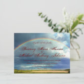 Arc-en-ciel sur les champs de pays Invitations de (Debout devant)