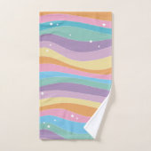 Arc-en-ciel tendance cool, Étoiles (Serviette à main)