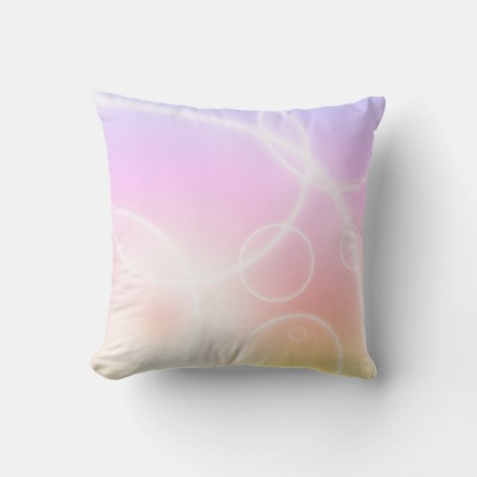 Arc-en-ciel tourbillonne Coussin de coussin rose j (Recto)