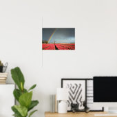Arc-en-ciel, tulipes et affiche du moulin à vent (Bureau à domicile)