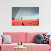 Arc-en-ciel, tulipes et toile de moulin à vent (Insitu(Salon))
