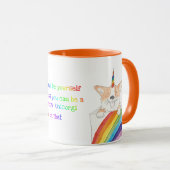 Arc-en-ciel unicorgi couleur combo mug (Devant droit)