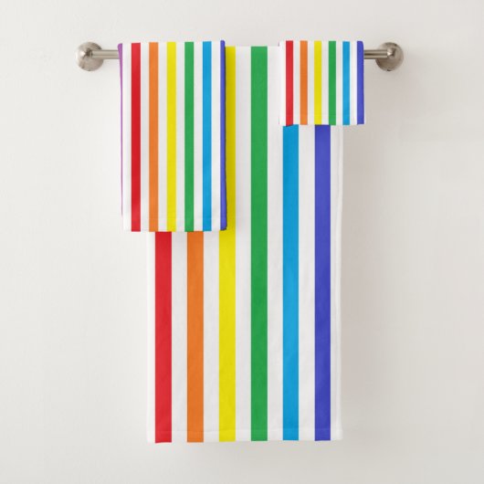 Arc-en-ciel vertical et rayures blanches (En situation)