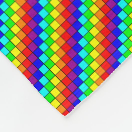 Arc-en-ciel X - Couverture en polaire (Coin)