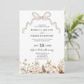 Arc en fleurs sauvages Faire-part de mariage moder (Debout devant)