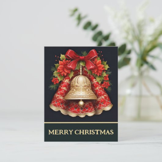 Arc et Cloche - Carte de Noël (Debout devant)