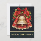 Arc et Cloche - Carte de Noël (Devant)