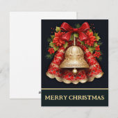 Arc et Cloche - Carte de Noël (Devant / Derrière)