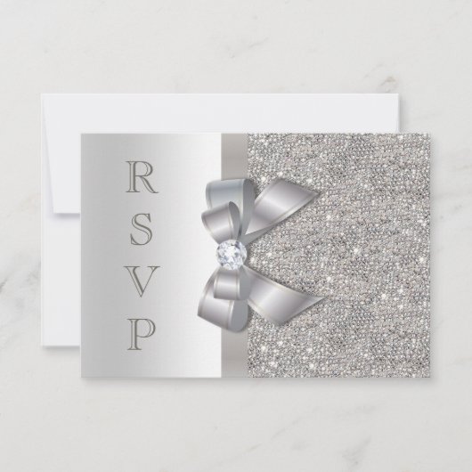 Arc et Diamants Argentés Fausse RSVP (Devant)