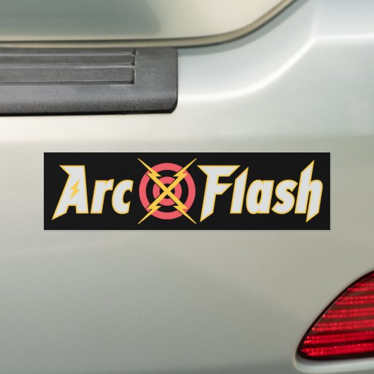 Arc Flash Black Bumpersticker (Op auto)