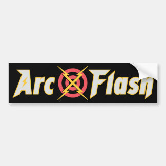 Arc Flash Black Bumpersticker