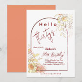 Arc floral 30e anniversaire Invitation (Devant / Derrière)