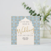 Arc Floral Bleu Invitation Mariage Inspirée Par L' (Debout devant)