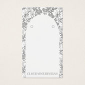 Arc Floral Chic Grey Eroing Bijoux Display Card (Devant)