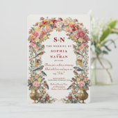 Arc floral Whimsical Faire-part de mariage avec Bi (Debout devant)