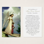 Arc funéraire Angel Michael Prière Cartes de Sympa (Devant & derrière)