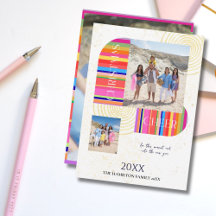 Arc géométrique moderne 3 Photos Carte de vacances