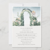 Arc Jardin Floral Baby shower Botanique Invitation (Devant)