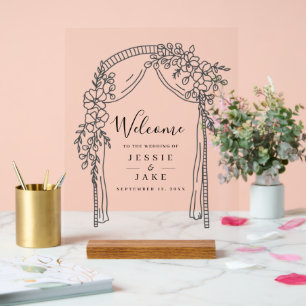 Arc mariage. Mariage de bord transparent