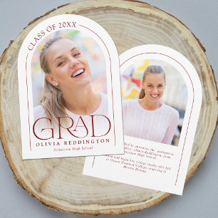 Arc minimal moderne 2 photo Red Grad Faire-part