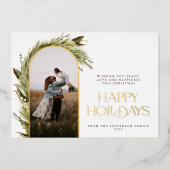 Arc minimaliste Joyeux vacances photo (Recto)