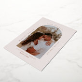 Arc minimaliste moderne photo Foil Invitation (Rotation)