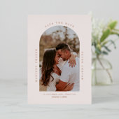 Arc minimaliste moderne photo Foil Invitation (Debout devant)