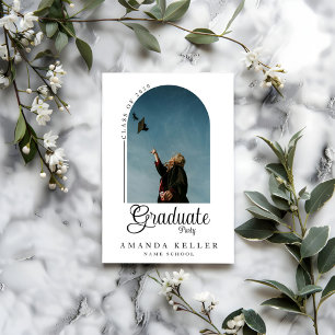 Arc minimaliste Photo Graduation Party Invitation