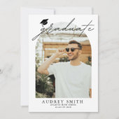 Arc moderne Boho 6 Photos Faire-part de graduation (Devant)