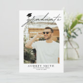 Arc moderne Boho 6 Photos Faire-part de graduation (Debout devant)