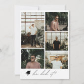 Arc moderne Boho 6 Photos Faire-part de graduation (Dos)