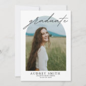 Arc moderne Boho 6 Photos Faire-part de graduation (Devant)