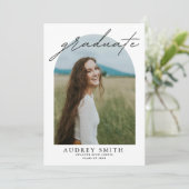 Arc moderne Boho 6 Photos Faire-part de graduation (Debout devant)