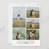 Arc moderne Boho 6 Photos Faire-part de graduation (Dos)