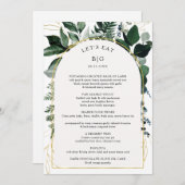 Arc moderne Botanic Greenery Menu mariage (Devant / Derrière)