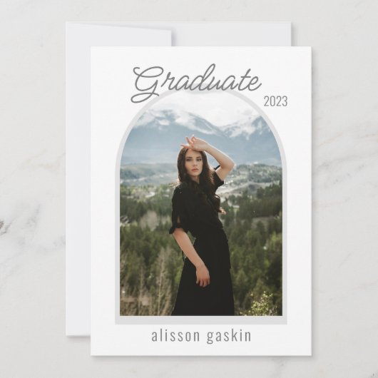 Arc moderne faire-part de gris photo (Devant)