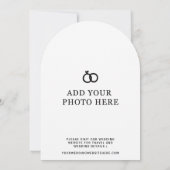 Arc moderne Faire-part de mariage botanique orange (Dos)