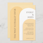 Arc moderne Faire-part de mariage I Jaune chaud (Devant / Derrière)