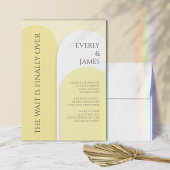 Arc moderne Faire-part de mariage I Pastel Jaune