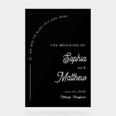 Arc moderne Mariage noir et blanc Accueil (Recto)