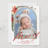 Arc moderne Noël Faire-part de naissance bébé (Devant)