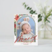 Arc moderne Noël Faire-part de naissance bébé (Debout devant)