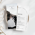 Arc moderne noir et blanc Mariage menu photo<br><div class="desc">Arc moderne noir et blanc Mariage menu photo</div>